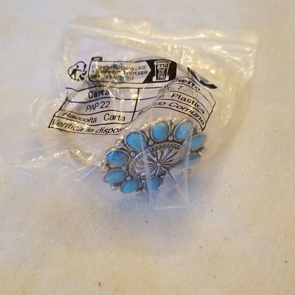 Turquoise flower bracelet - Picture 7 of 11